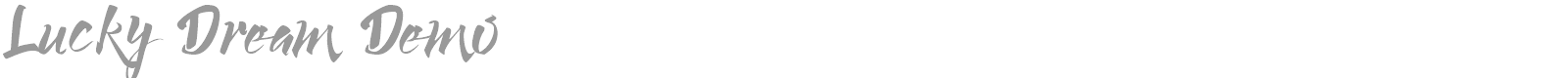 Lucky Dream font preview